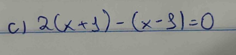 2(x+1)-(x-9)=0