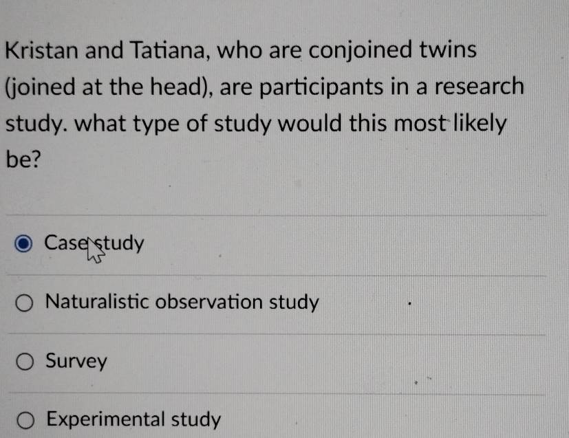Solved: Kristan and Tatiana, who are conjoined twins (joined at the ...