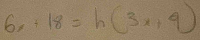 6x+18=h(3x,9)