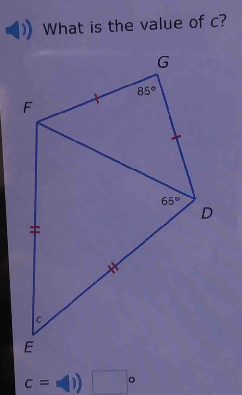 What is the value of c?
c=□ ) ^circ  □°