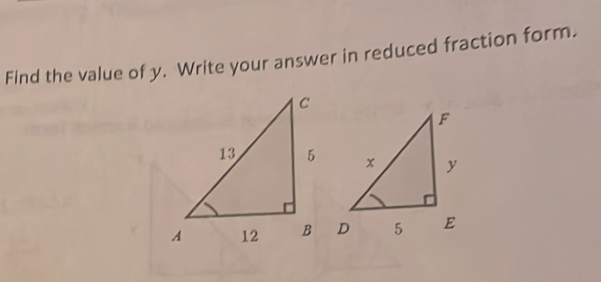 Find the value of y. Write your answer in reduced fraction form.