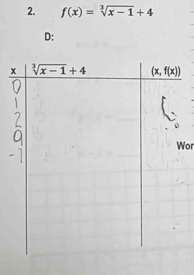 f(x)=sqrt[3](x-1)+4
D:
or