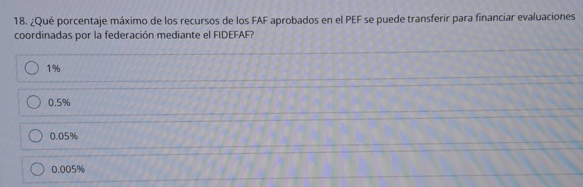 Resuelto:¿Qué porcentaje máximo de los recursos de los FAF aprobados en ...