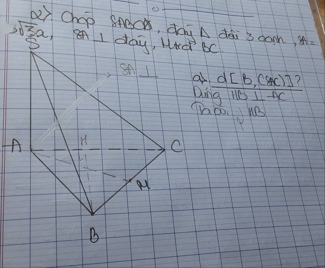 sqrt(3)a peì Chop SABC, day A dài 3 oom 8A=
 (96* 6)/90 = 900/90 