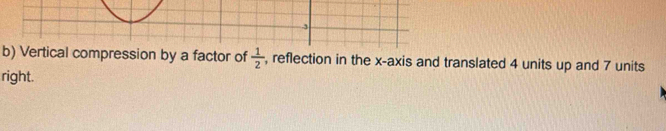 Solved: Vertical compression by a factor of 1/2 , reflection in the x ...