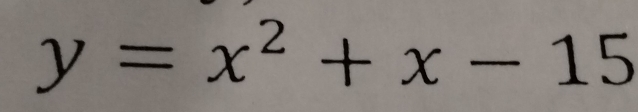 y=x^2+x-15