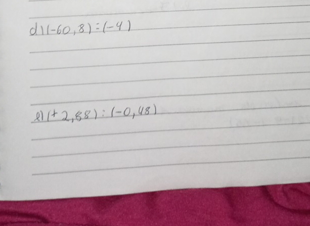 d1 (-60,8)=(-4)
(+2,88):(-0,48)