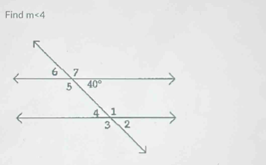 Find m∠ 4