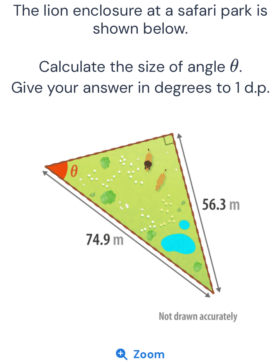 Solved: The lion enclosure at a safari park is shown below. Calculate ...