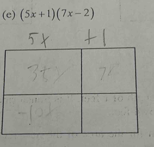 (5x+1)(7x-2)