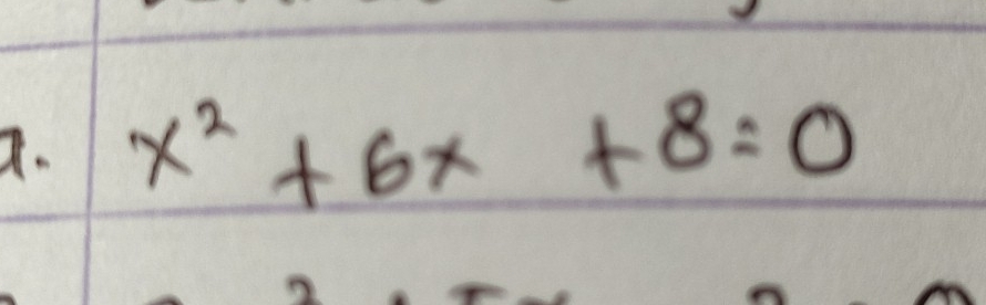 x^2+6x+8=0