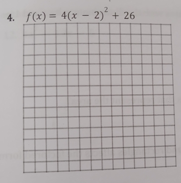 f(x)=4(x-2)^2+26