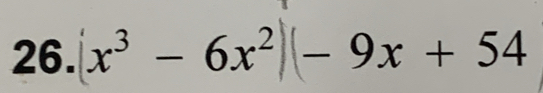 x³ - 6x² - 9x + 54