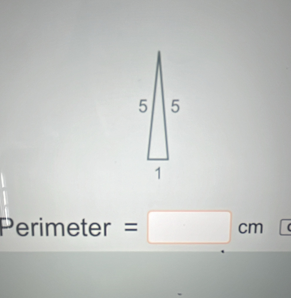 Perimeter =□ cm (