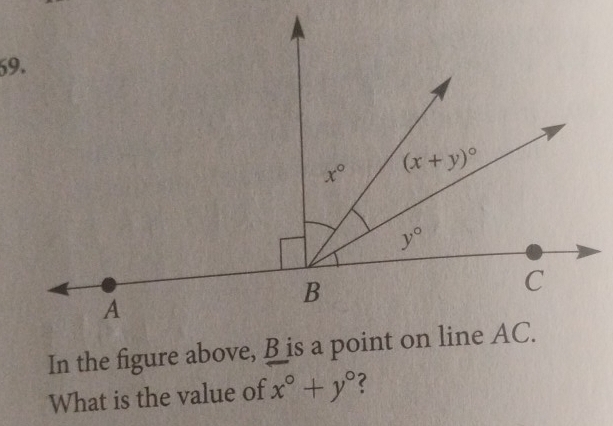 What is the value of x°+y° ?