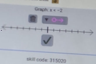 Graph: x
skill code: 315020