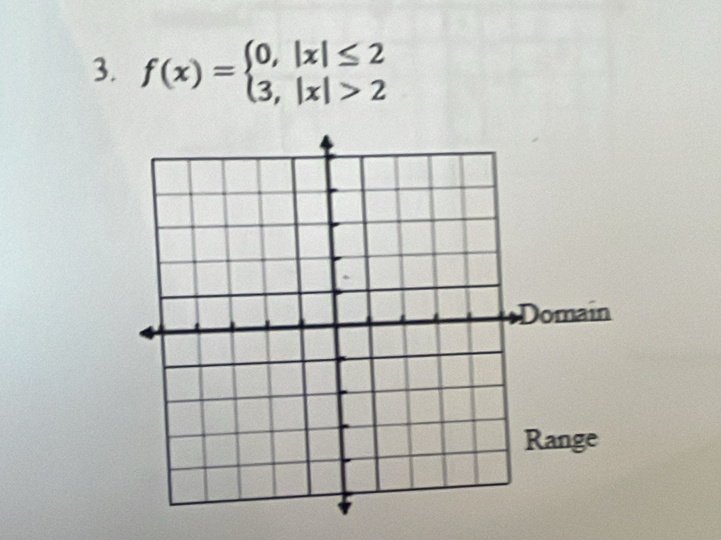 f(x)=beginarrayl 0,|x|≤ 2 3,|x|>2endarray.