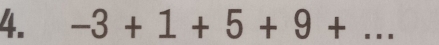 -3+1+5+9+... _