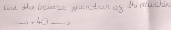 Find the inverse sunction of thimuchin
to +4()to