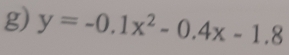 y=-0.1x^2-0.4x-1.8