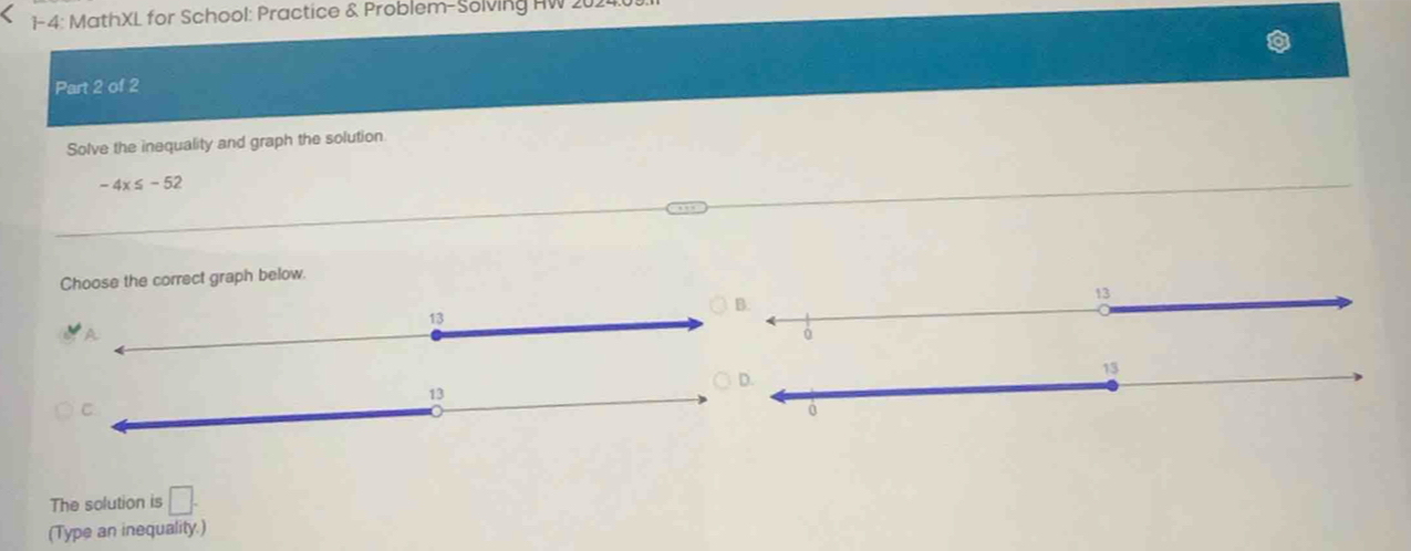 Solved: 1-4: MathXL for School: Practice & Problem-Solving HW 2024 ...