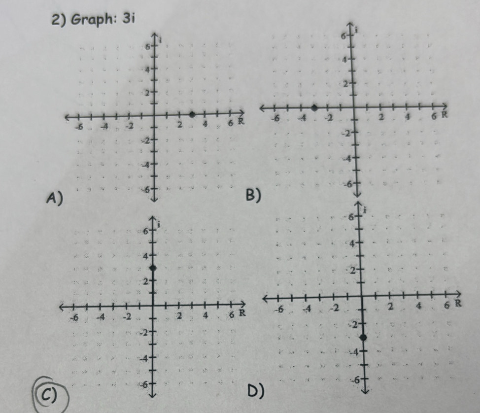 Graph: 3i
A)
B)
C)
D)