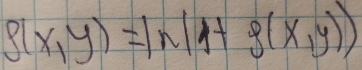 S(x,y)=ln (1+g(x,y))