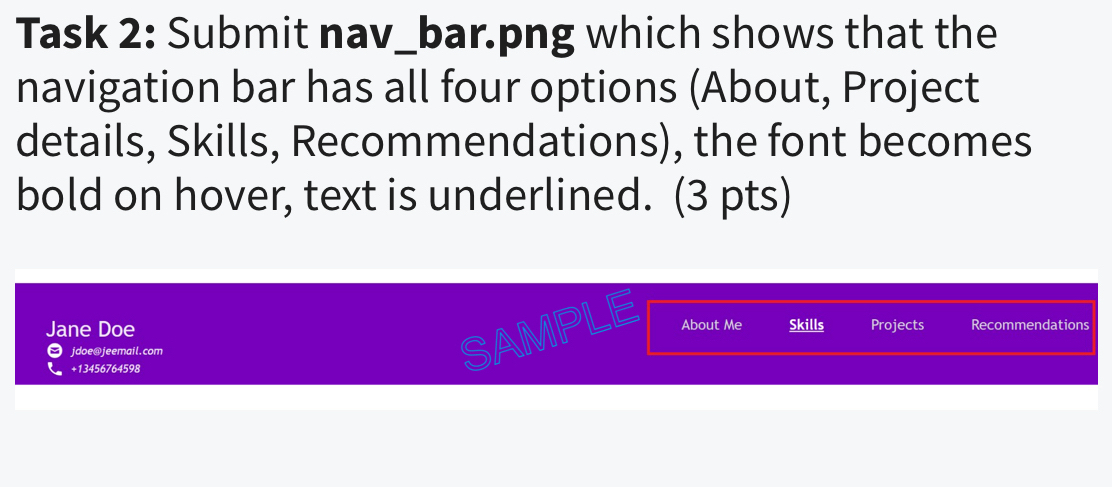Solved: Task 2: Submit nav_bar.png which shows that the navigation bar ...