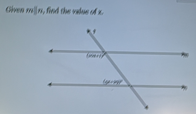 Given m||n , find the value of z .