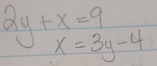 2y+x=9x-4