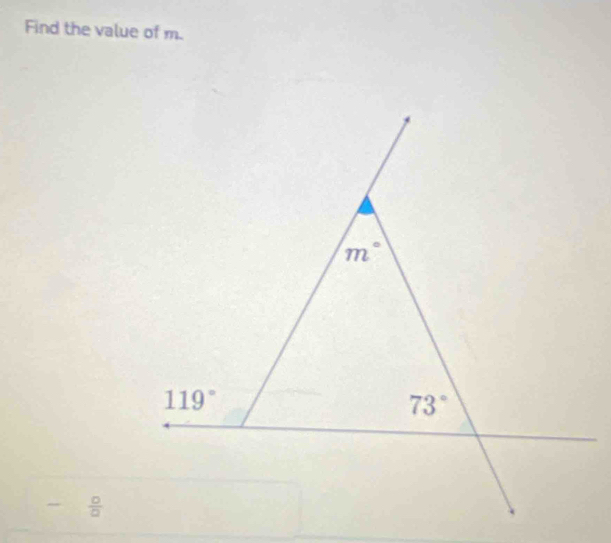 Find the value of m.
- 0/0 