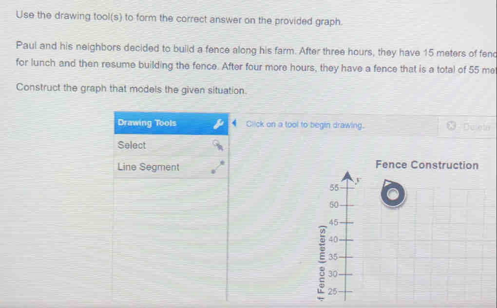 Use the drawing tool(s) to form the correct answer on the provided ...