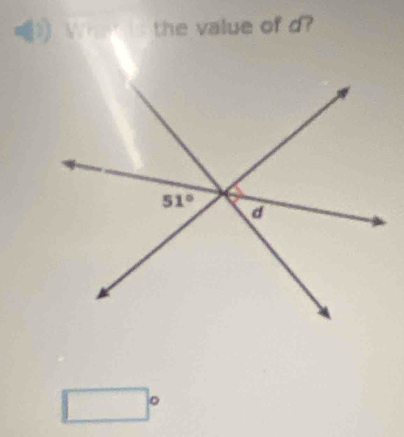 the value of d?
□°