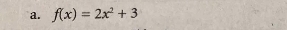 f(x)=2x^2+3