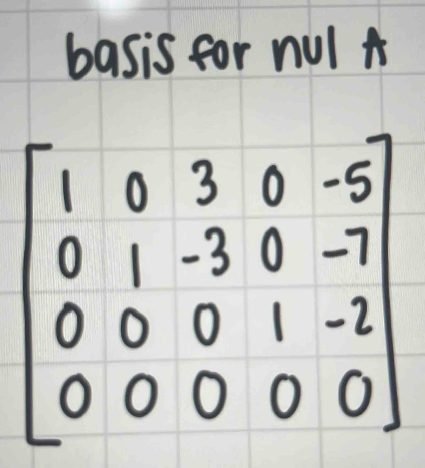 basis for nul t