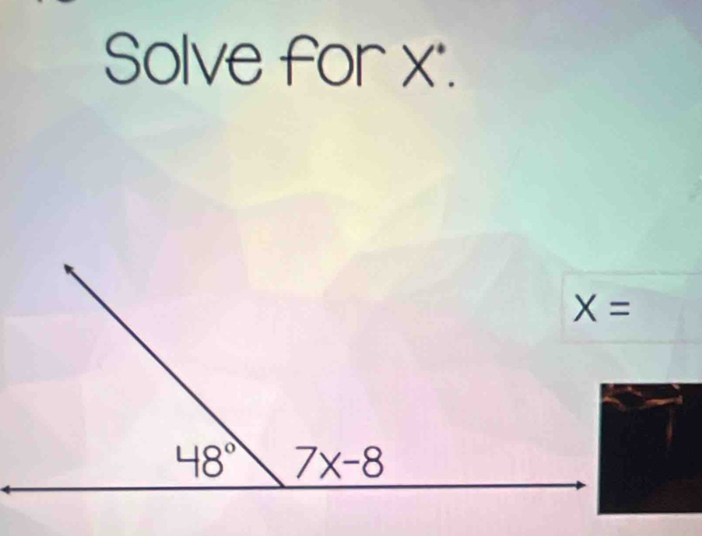 Solve for x'.