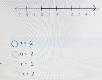 n>-2
n
n≤ -2
n≥ -2