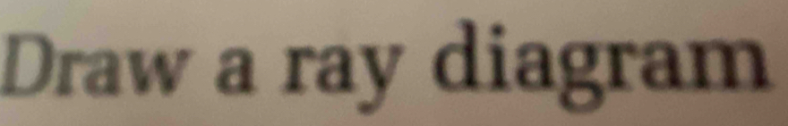 Draw a ray diagram