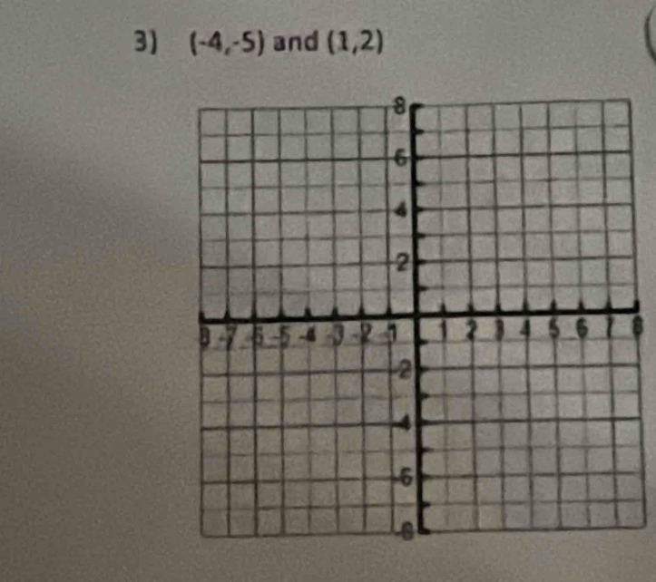 (-4,-5) and (1,2)