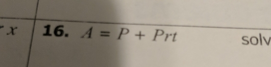 A=P+Prt solv