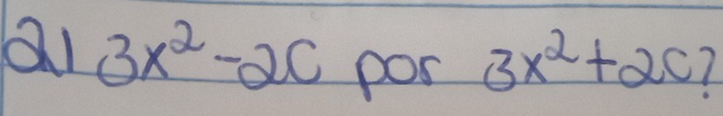 al 3x^2-2c pos 3x^2+2c