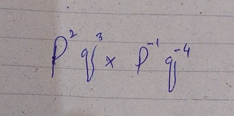 p^2q^3* p^(-1)q^(-4)