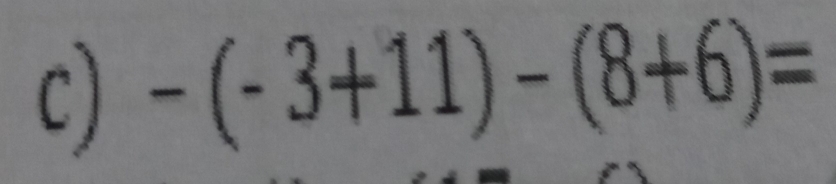 -(-3+11)-(8+6)=