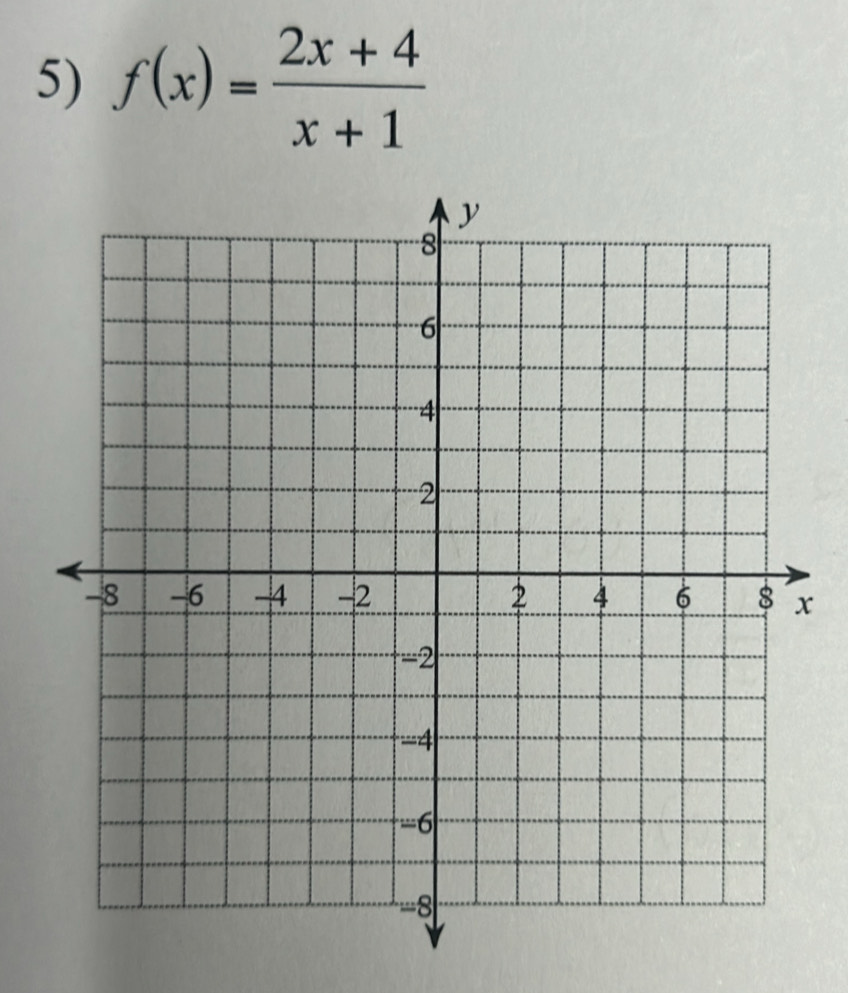 f(x)= (2x+4)/x+1 
x