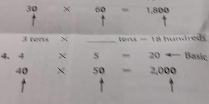 30 | ∴ △ ADCsim △ ABC X 60=1,800
3 tens 、 _hundreds
tens =18
4、 4 * 5=20+ Basic
40 * 50=2,000