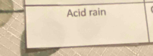 Acid rain