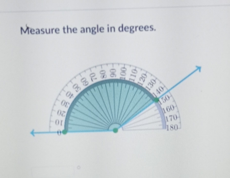 Measure the angle in degrees.