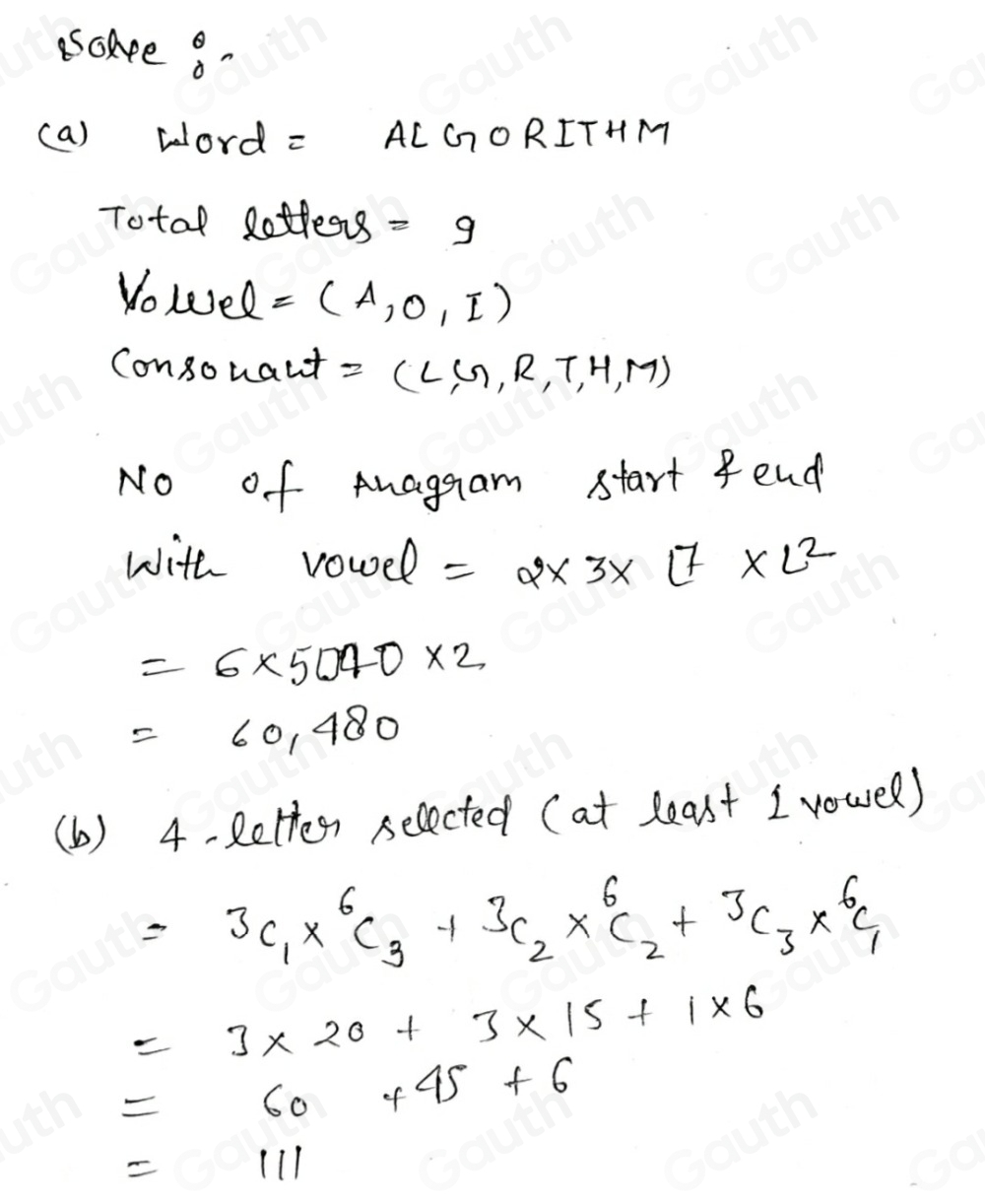 Solved: An anagram of a word is a rearrangement of its letters. From ...