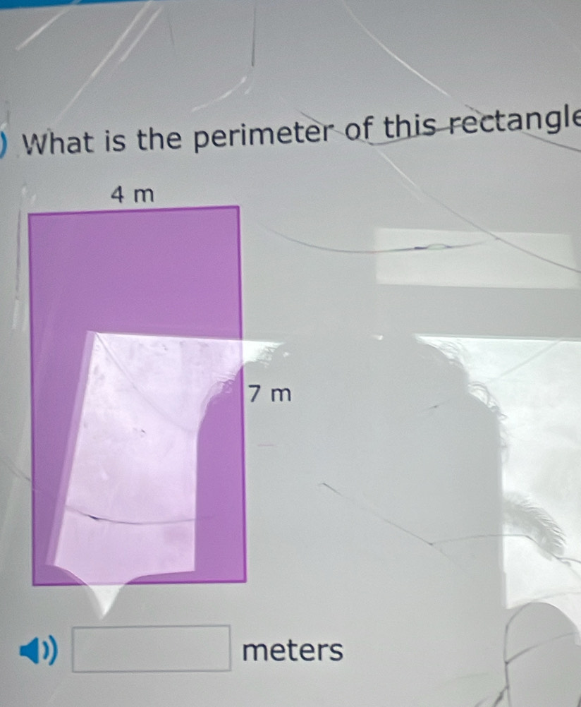 What is the perimeter of this rectangle
□ meters