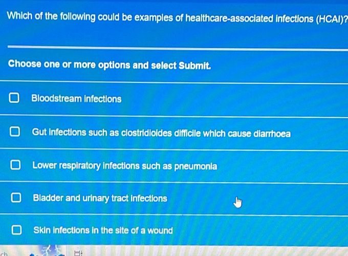 Solved: Which of the following could be examples of healthcare ...